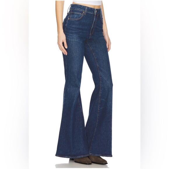 PAIGE Marlow Flared Jeans in “Agate” dark wash - Picture 6 of 13